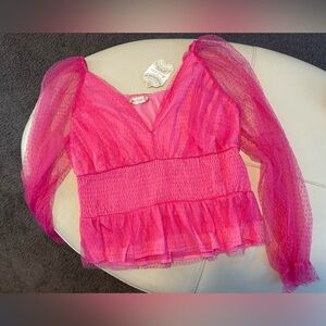 Altar’d State Hot Pink Blouse